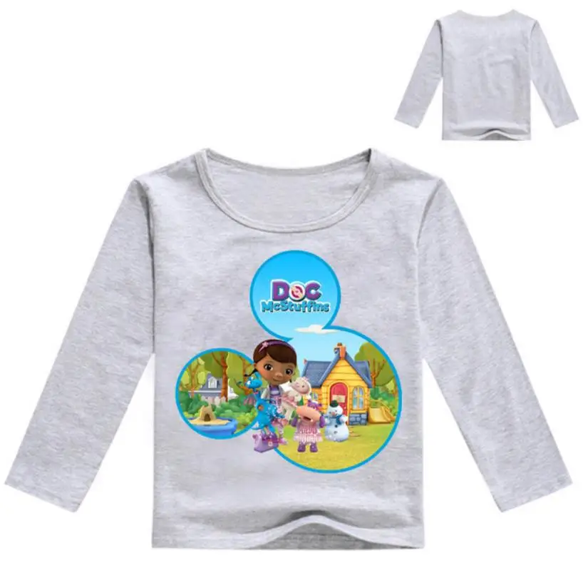 Детская толстовка г. Детская весенняя куртка детская одежда с принтом «Toy Doc Mcstuffins» хлопковые толстовки с капюшоном для детей Одежда для девочек, верхняя одежда