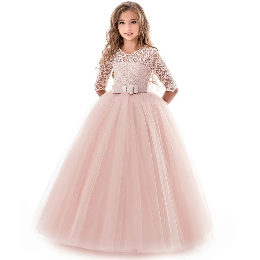 2020 Summer Kids Girls Embroidery Tutu Princess Dress For Wedding Party Dresses Children Clothing 5 6 7 8 9 10 11 12 Year | Детская