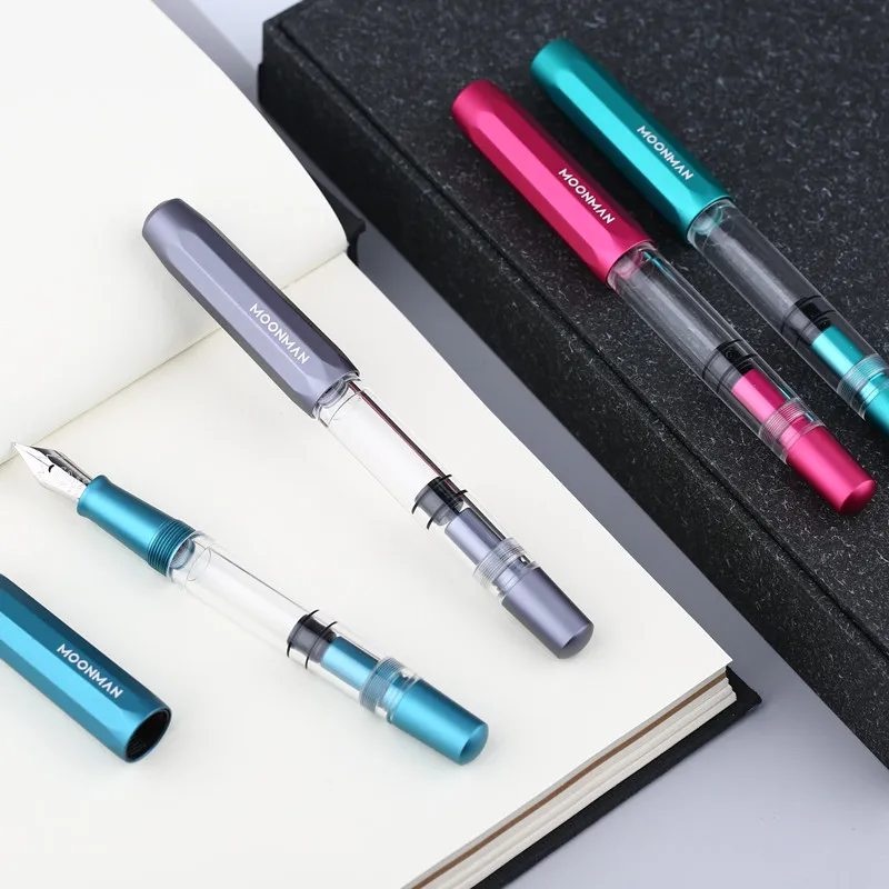 Moonman T1 акриловая и металлическая ручка для пистолета из алюминиевого сплава F Nib 0 5