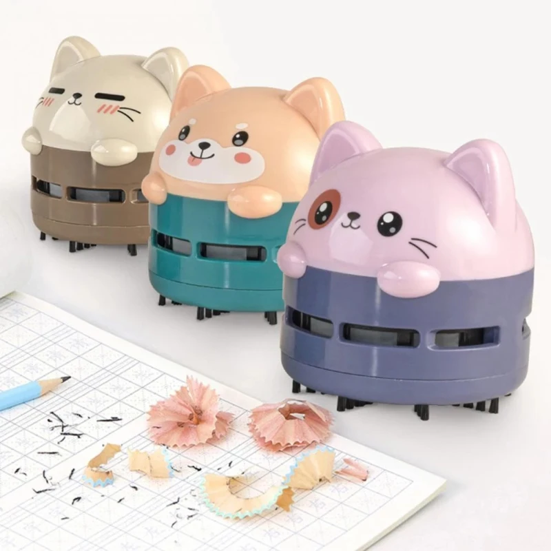 

Mini Vacuum Cleaner Office Desk Dust Home Table Sweeper Desktop Cleaner Cute Portable Shiba/Cat Vacuumm Cleaner Robot for Home