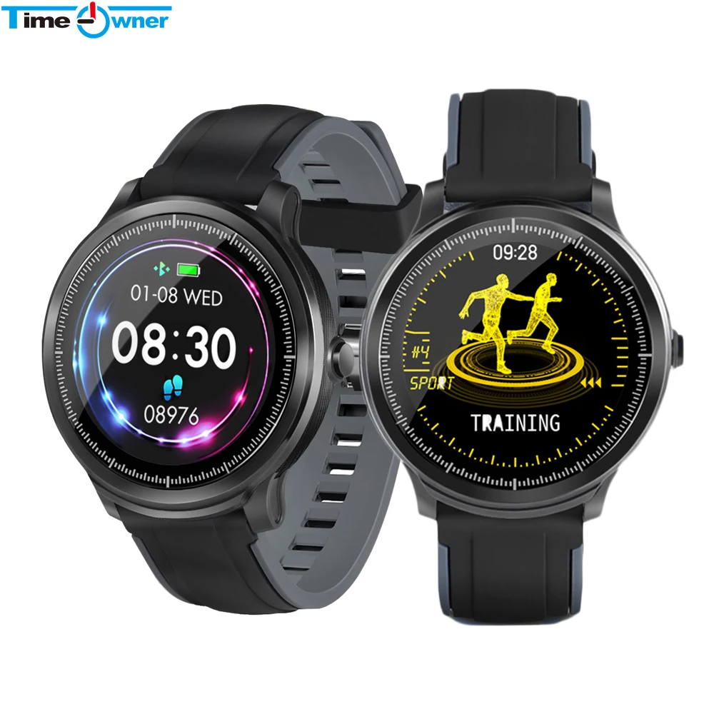 Полный круг сенсорный экран умные часы для сна монитор сердечного ритма крови