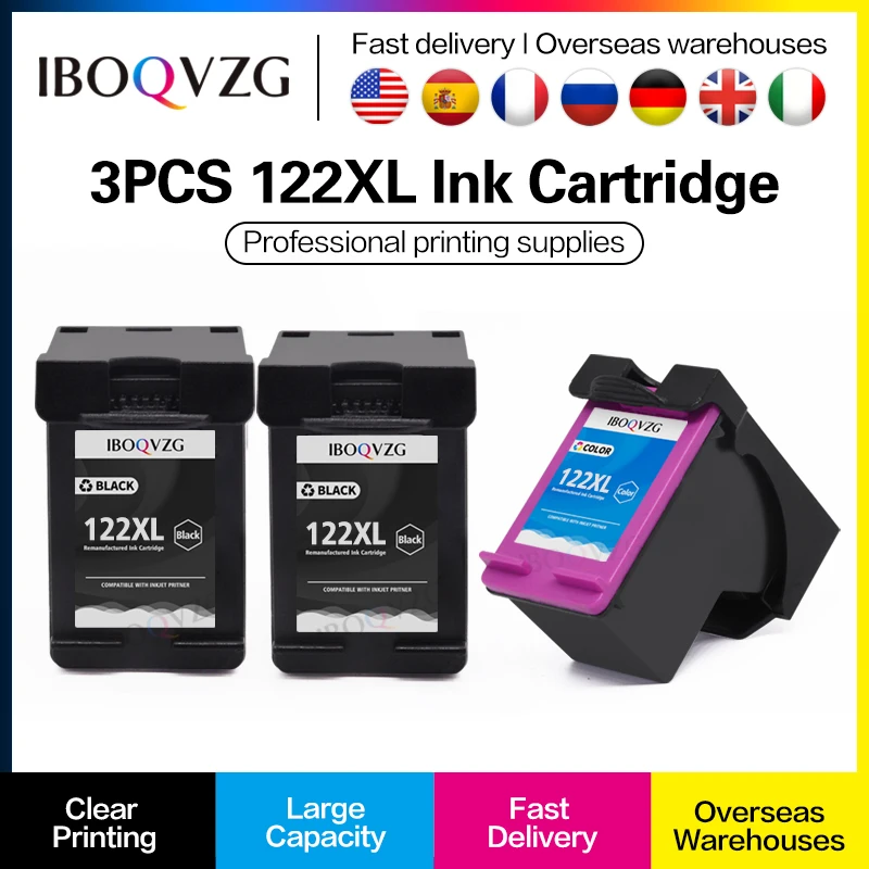 Совместимый с IBOQVZG картридж 122XL 122 XL замена цветного чернильного картриджа HP122 для