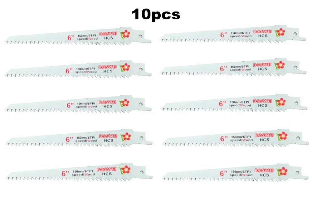 10 шт. сабельная пила 6 ''/150 мм джиг пилы для резки древесины
