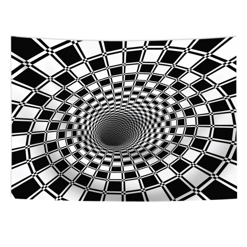 

Tapestry Wall Hanging Visual 3D Psychedelic Art Tapestry Decorative Background for Living Room Bedroom