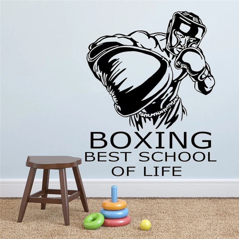 Бокс Цитата Наклейка на стену боксеры спортивные мотивация наклейки для