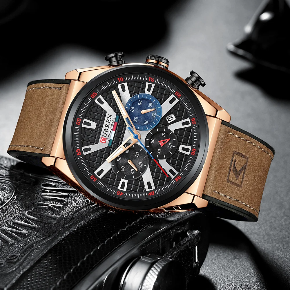 

Men's Watches Luxury Original Curren Quartz Wrist Watch For Men Waterproof Bracelet Homme Business Hand Clock For Man relogio
