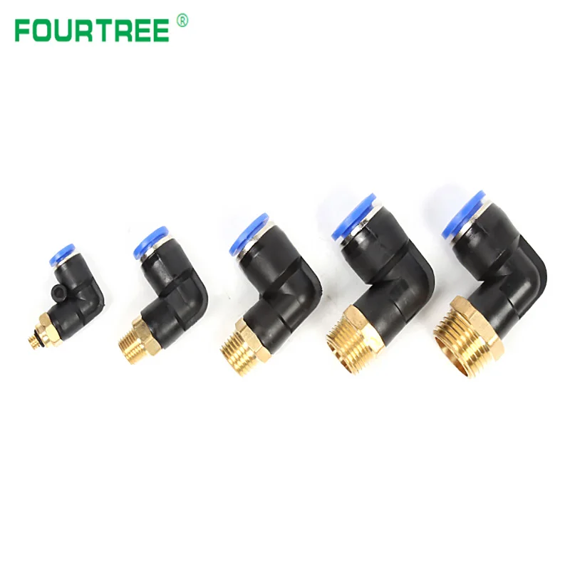 10 шт. PL пневматический СОЕДИНИТЕЛЬ 4 мм 12 Соединительная резьба шланга 1/8 &quot1/4&quot