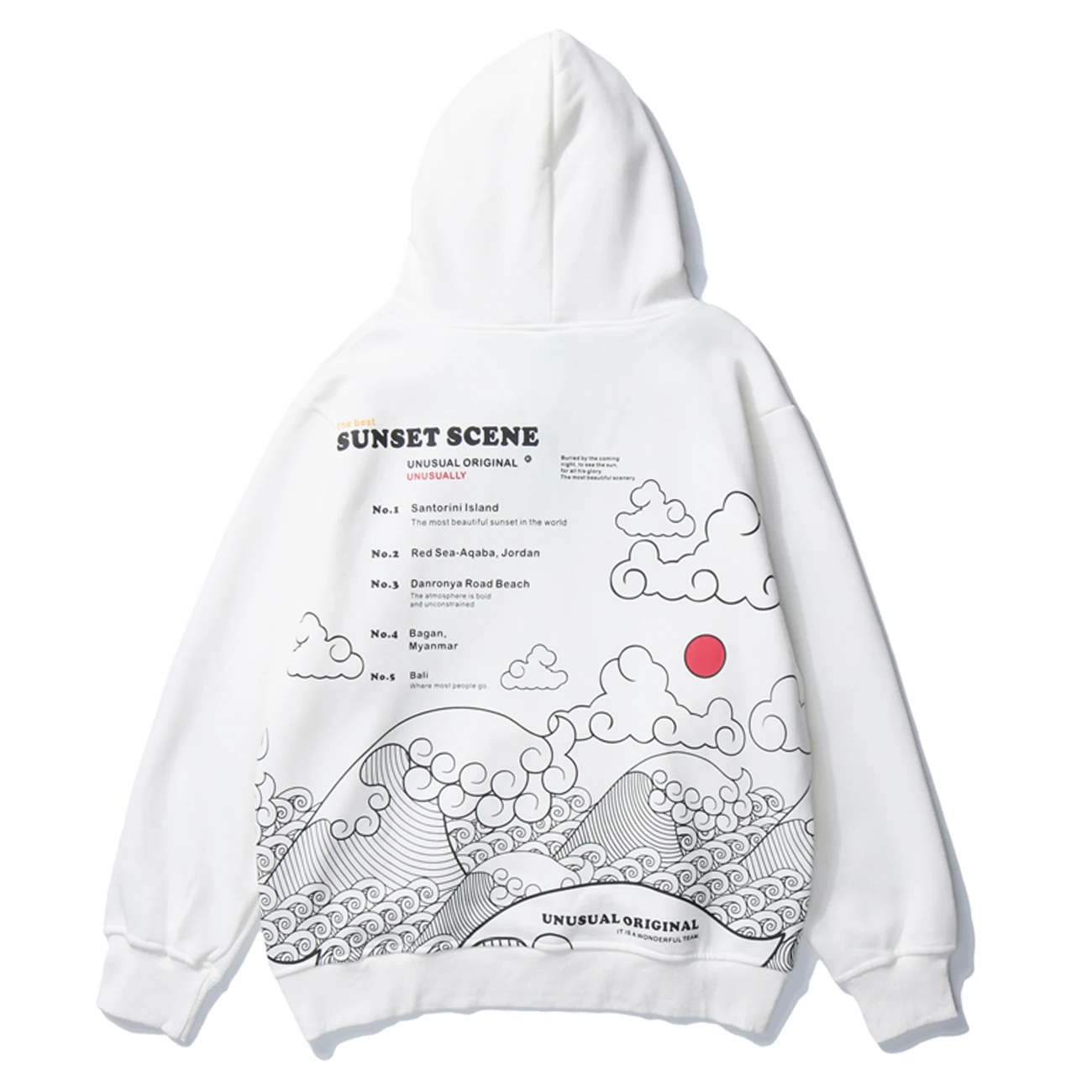 Oufisun для мужчин в стиле хип-хоп Облако с волнообразным рисунком толстовки Harajuku 2020