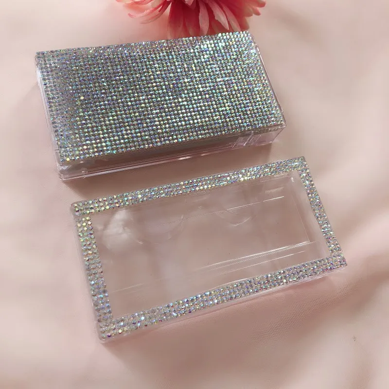 10pcs/lot rhinestone lash box High Quality Drawer 3D 5D Mink Eyelashes Glitter Rhinestone Lashes Box | Красота и здоровье