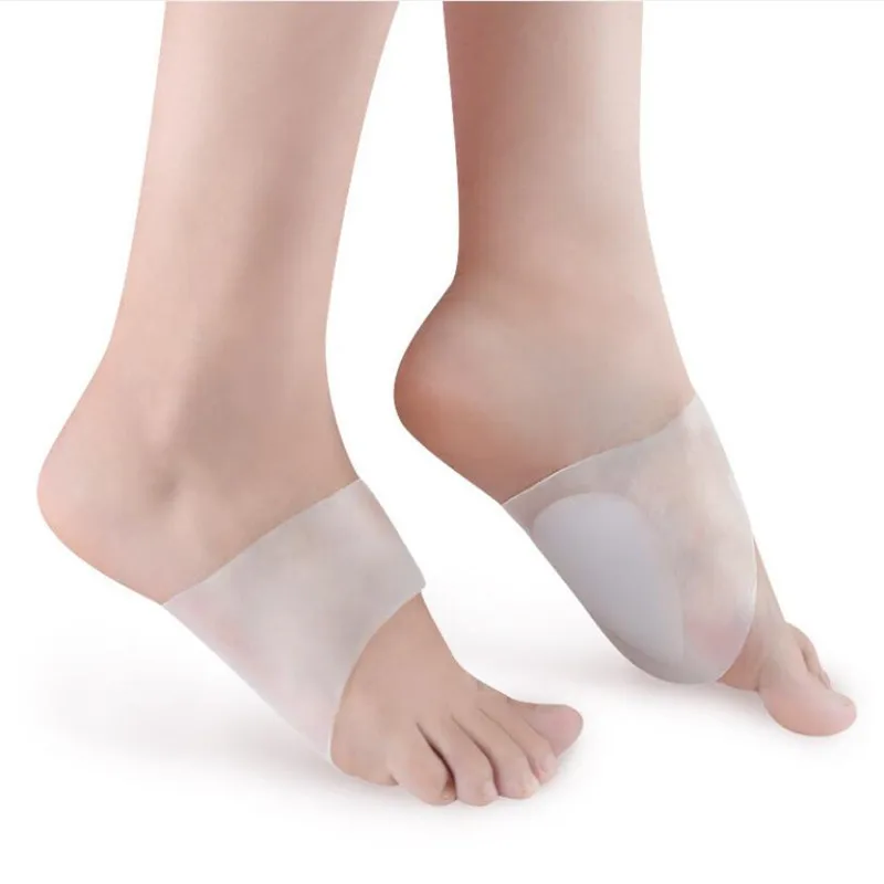 

1 Pair Soft Silica Gel Sleeves Cushioned Arch Foot Support Decrease Plantar Fasciitis Pain Correction Foot Care Corrector Insole