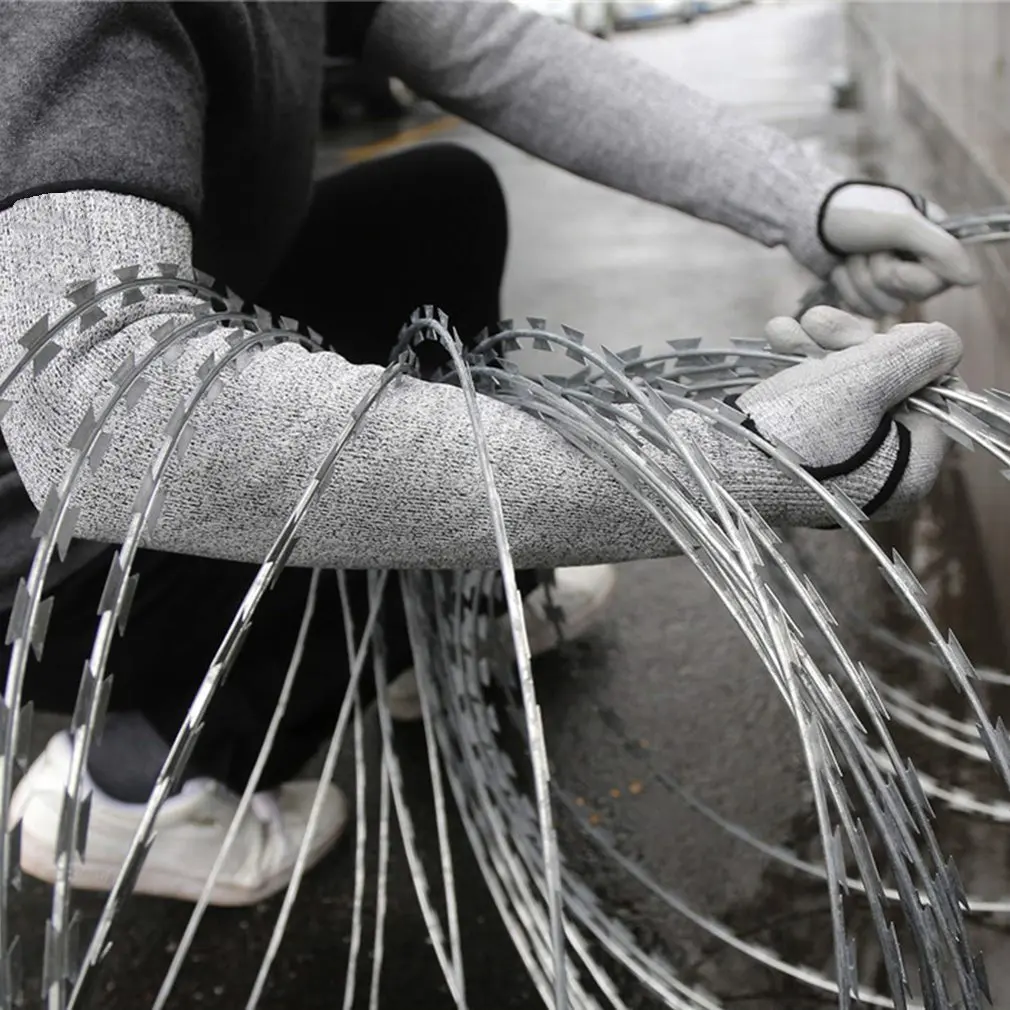 

Level 5 HPPE Cut Resistant Anti-Puncture Work Protection Arm Sleeve Cover Long Straight Protective Nylon Sleeves