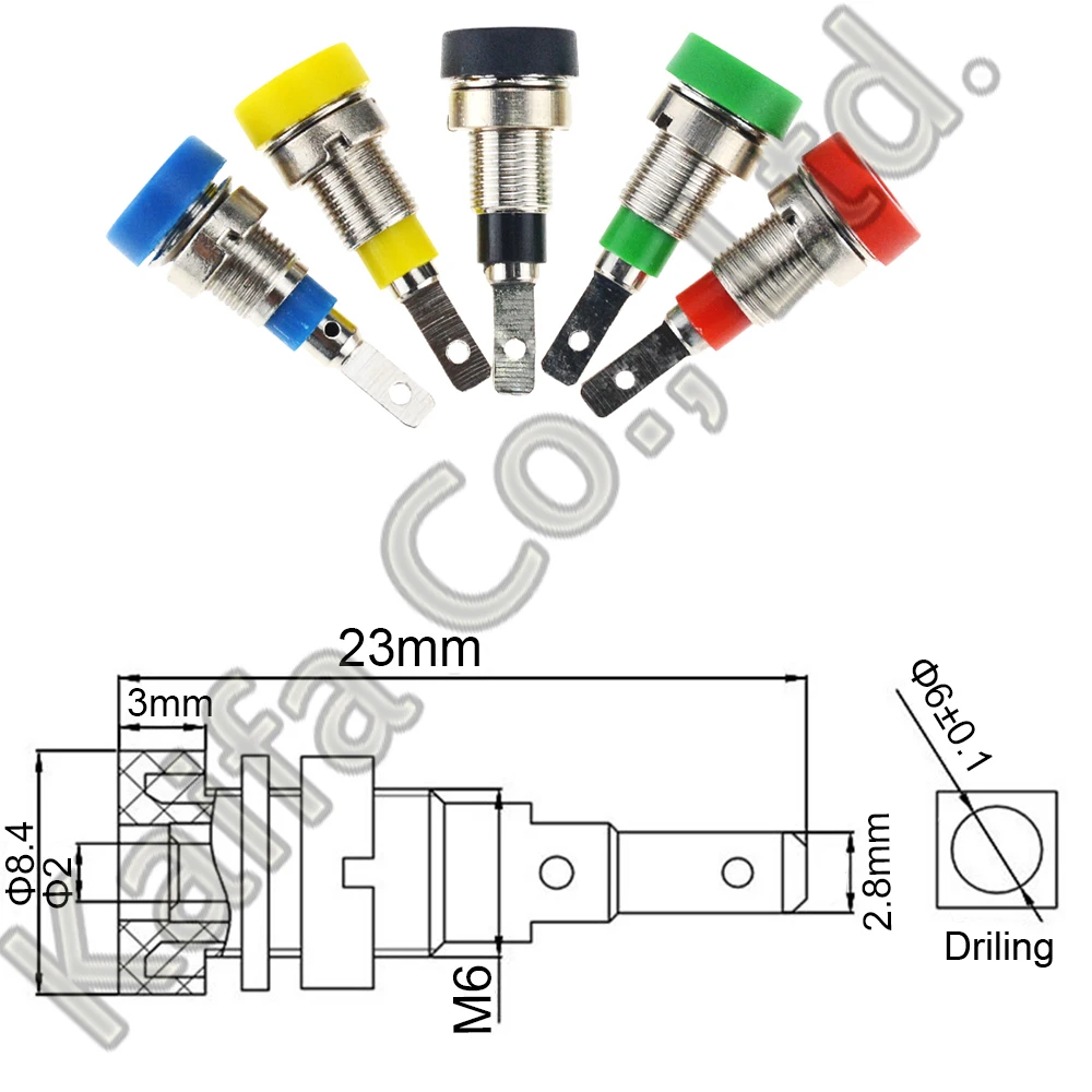 5 шт. 10 А Красочные 2 мм вилки типа банан изолированные клеммы питания вилка