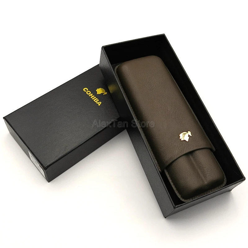 COHIBA элегантная коробка для сигар с 2 трубками приспособления гаджеты путешествий