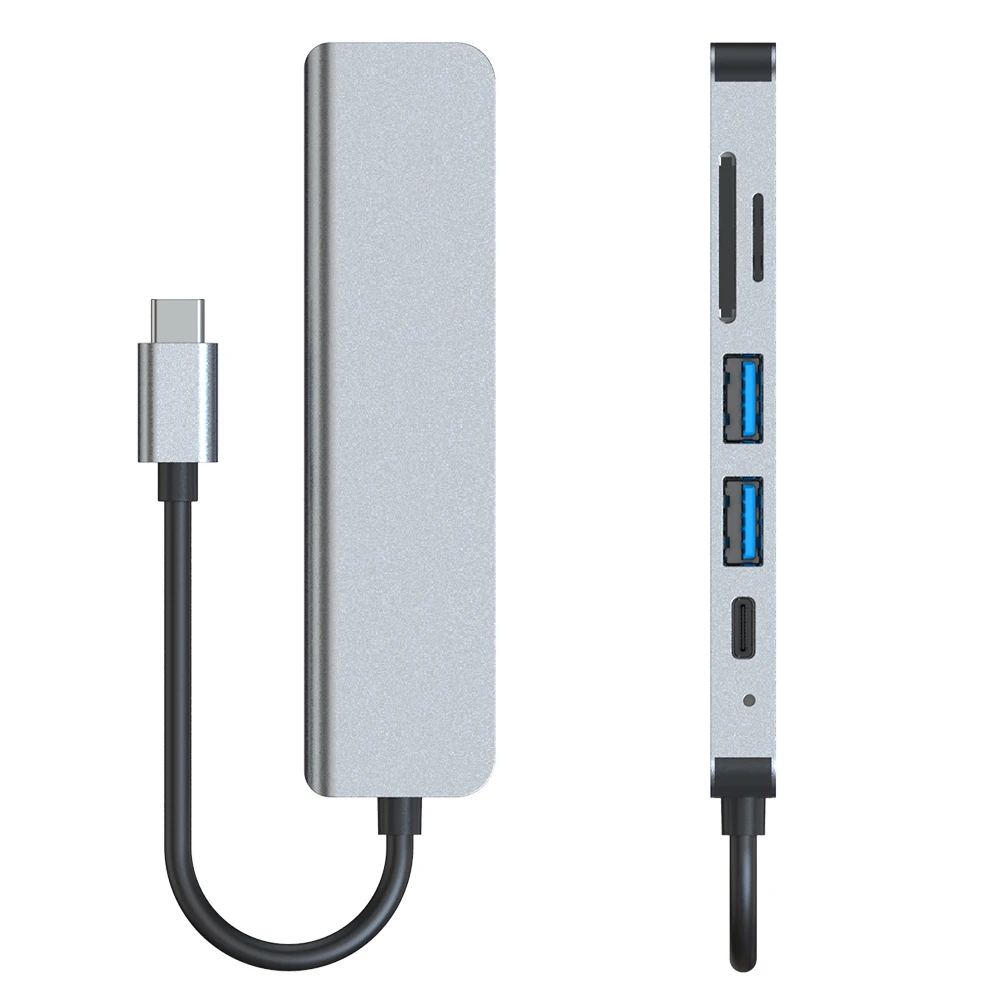 

USB HUB C HUB HDMI Adapter 6 in 1 USB C to USB 3.0 Dock for MacBook Pro Accessories USB-C Type C 3.1 Splitter USB C HUB