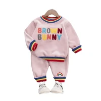 new winter baby girl clothes children fashion warm t shirt pants 2pcssets toddler boys costume infant clothing kids tracksuits