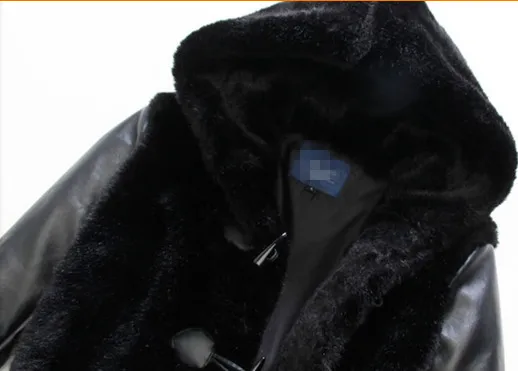 2020 6XL осень зима с капюшоном Сращивание для мужчин норковая шуба Jaqueta Masculina