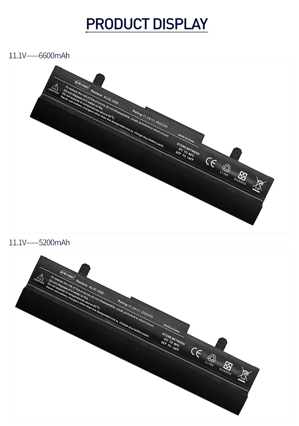 6600 мАч аккумулятор для ноутбука Asus Eee PC 1001 1001p x 1001 1005 1005PEG 1005PR 1005PX AL31-1005 AL32-1005 ML32-1005 PL32-1005