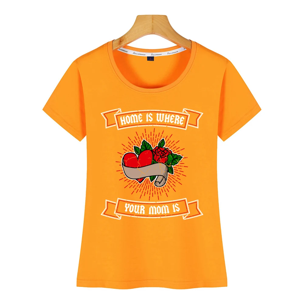 Топы футболки для женщин домашняя мама базовая Черная Женская футболка с принтом