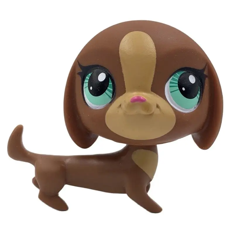 

LPS кошка животное маленький зоомагазин игрушки с головой поплавка коричневая такса #3297 милая собака оригинальная Аниме Фигурка прекрасный ...