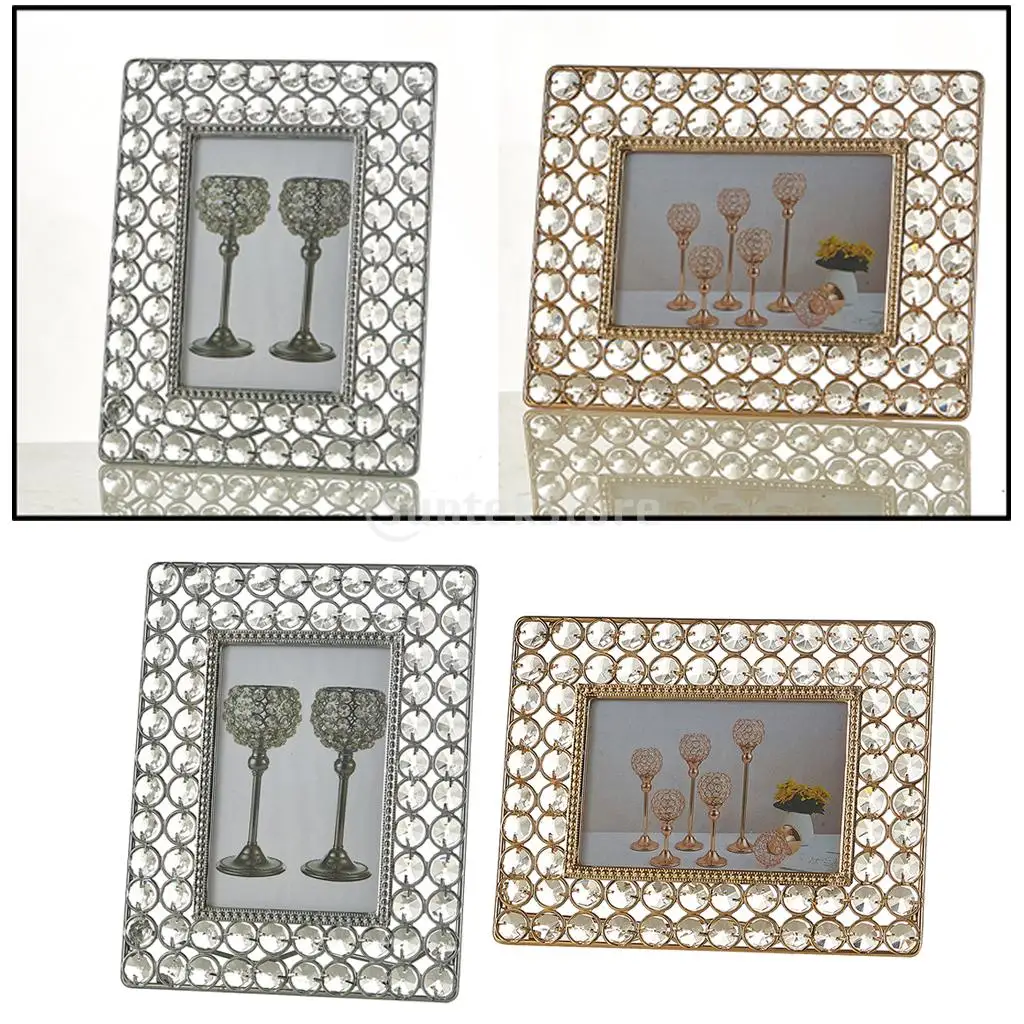 

Handmade Crystal Bead Photo Frame Bridal Favor Home Decor Birthday Gifts