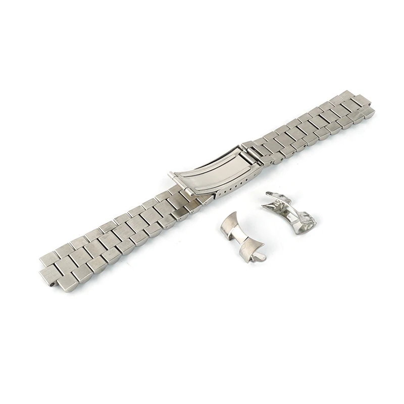 18mm 20mm Brush Polish Solid Stainless Steel President Watch Strap Band Curved End Fit Rolex Watch