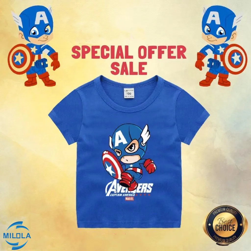 Футболка с рисунком в виде комиксов Disney детская одежда футболка супергероями