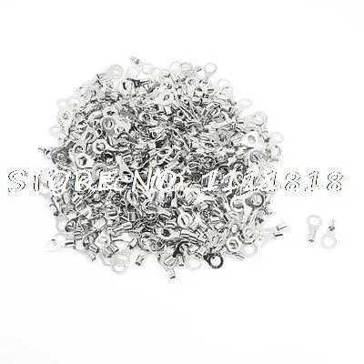 

500pcs RNB3.5-6 AWG 14-12 Wire Connector Non-insulated Terminals Cable Lug