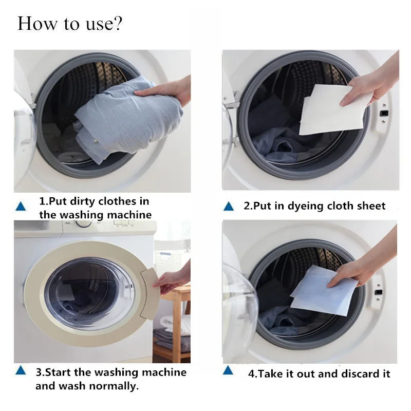

100Pcs Color Catcher Sheet Washing Machine Proof Color Absorption Sheet Anti Dyed Cloth Laundry Grabber Cloth Cleaning Supplies