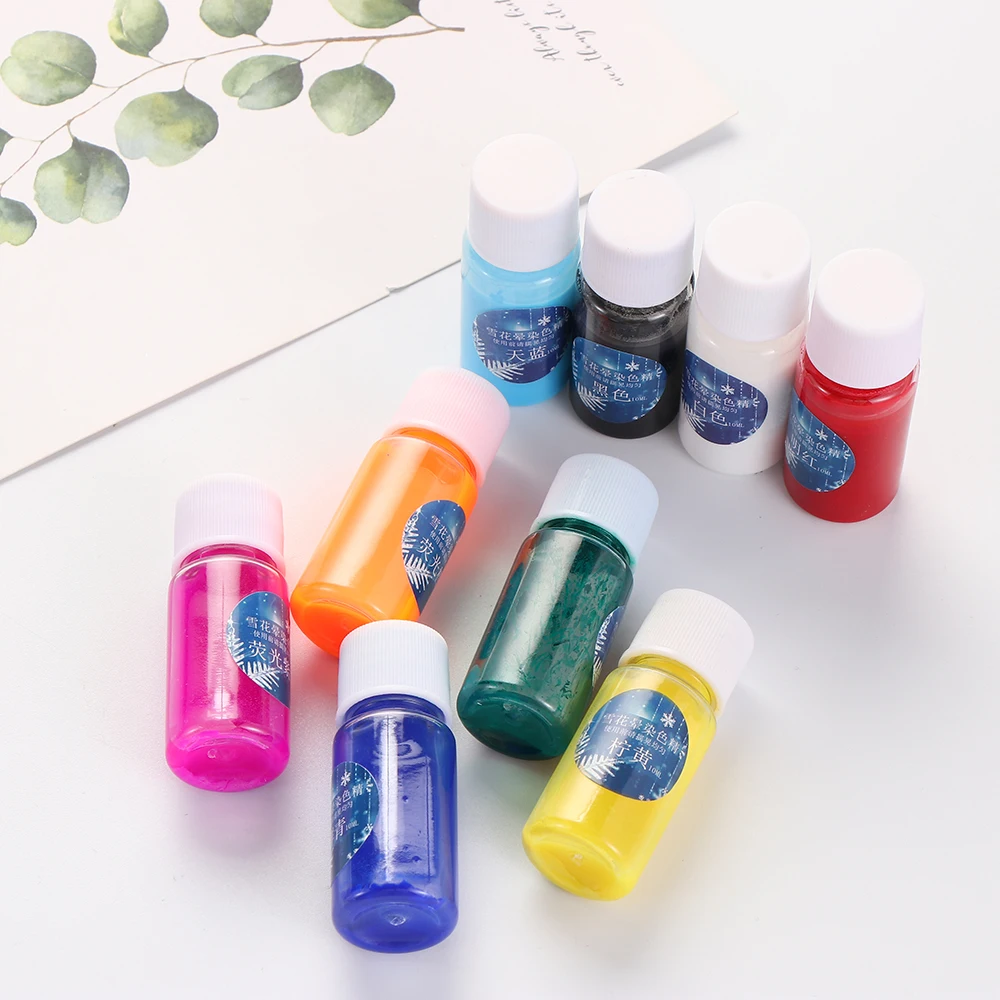 10 мл 9 цветов Снежинка DIY ремесла искусство окрашивающий краситель полимерный