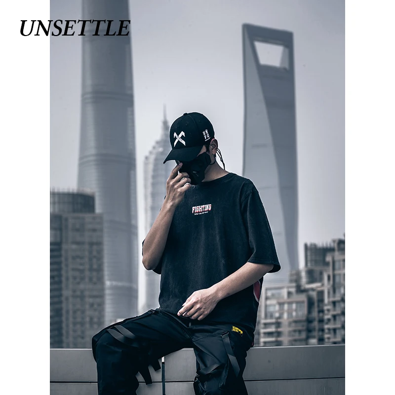 UNSETTLE 2020SS Harajuku футболки лето мужчины/женщины хип-хоп Забавный принт бокс Кролик