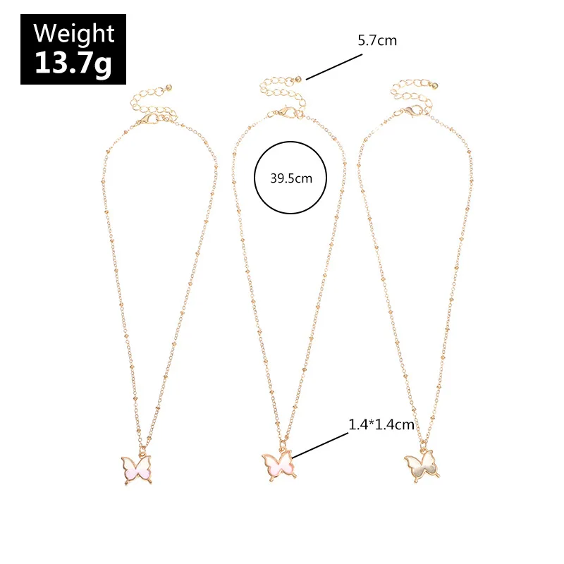 

Cute Butterfly Pendant Necklace for Women Cocktail Party Statement Necklace Steet Style Korean Fashion Necklace Jewelry Gifts