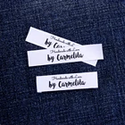 Пользовательские швейные этикетки, пользовательские этикетки одежды-фирменные бирки, логотип или текст, пришить на хлопчатобумажной ткани (MD3002)