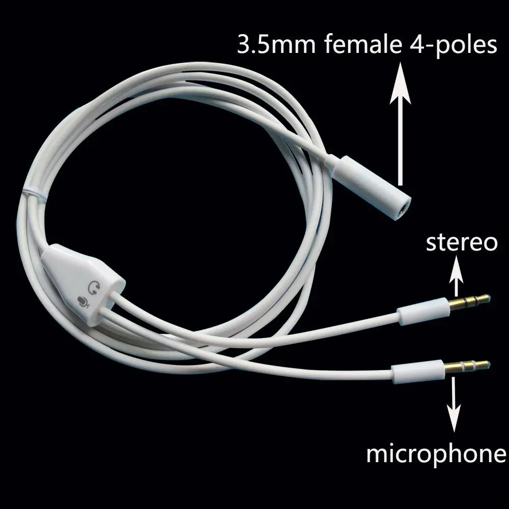 Двойной 2 мужчины к 1 женщина 3 5 мм аудио наушники микрофонный сплиттер кабель м| |