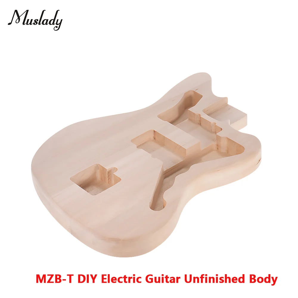 muslady mzb t diy elektrische gitarre unfinished körper gitarre körper ersatz teile für mustang guiatrs gitarre zubehör free globa