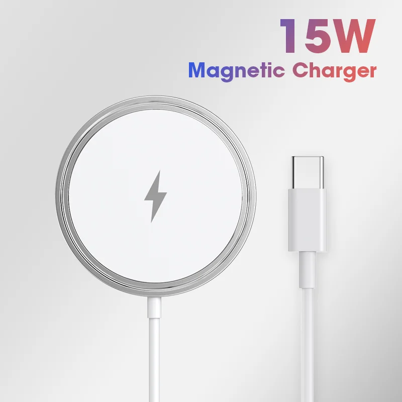 

Magnetic Wireless Charger 15W For iPhone 12 Pro Max Fast Charge For Samsung Huawei USB C PD Adapter Original Magnet Charger