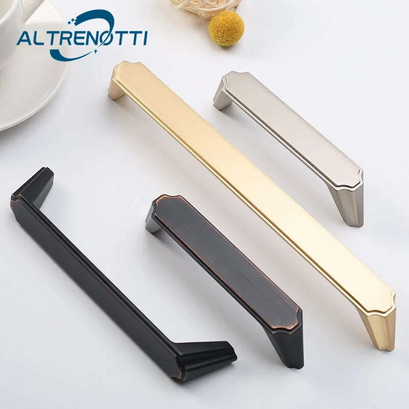 

Furniture Handle Zinc Alloy Modern Simple Wardrobe Kitchen Door Pull American Cabinet Cupboard Drawer Closet Room Knob Hardware