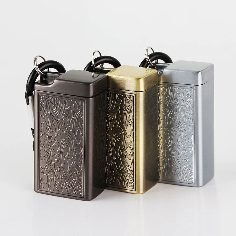 

Portable Mini Ashtray Comes with Keychain Carabiner Metal Outdoor Ashtray Smoking Accessories Environmental Protection Ashtray