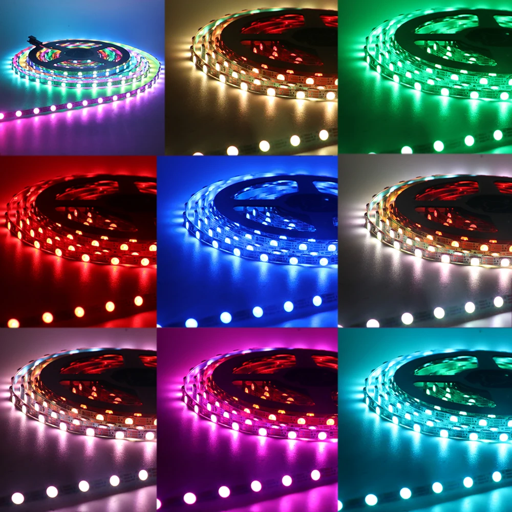 Светодиодная лента WS2812B 5 в постоянного тока ширина мм 60 светодиодов/м 30 гибкая LED