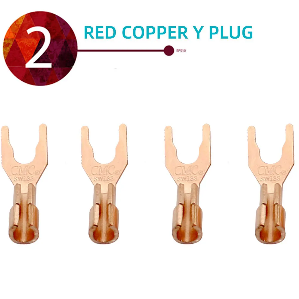 Бесплатная доставка YYAUDIO 10 шт. хорошее качество Y-образный Красный медный динамик