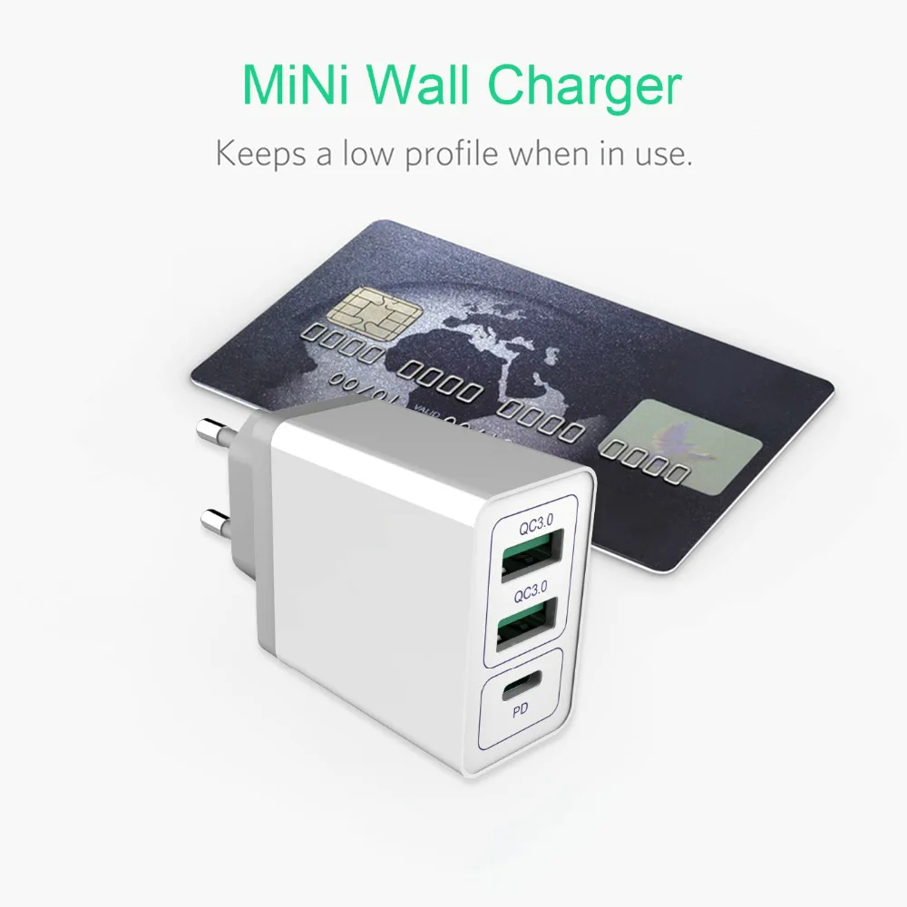 

36W Quick Charge 3.0 USB Charger for iPhone 36W QC3.0 Quick Charger PD 3.0 Fast Charger for Samsung Xiaomi Wall Adapter SCP AFC