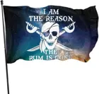 Забавные флаги с пиратами по причине исчезновения рума, флаги 3 Х5 футов, уличные флаги 100%, однослойный полупрозрачный полиэстер, 3 Х5 футов