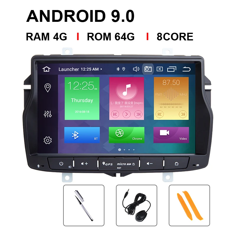 Ips DSP 4G 64G2 Din Android 9,0 gps Автомагнитола для Лада Веста- стерео навигация Мультимедиа Аудио головное устройство NOdvd плеер - Цвет: 8 Core 64 ROM
