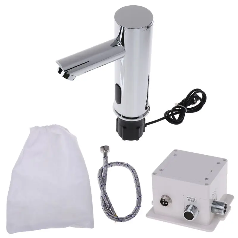 

Bathroom Automatic Infrared Sensor Sink Faucet Touchless Basin Water Tap Deck Mounted 32CC
