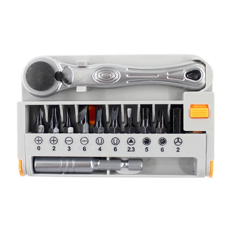 Набор инструментов для ремонта отвёртка с трещоткой насадки сумкой хранения 1