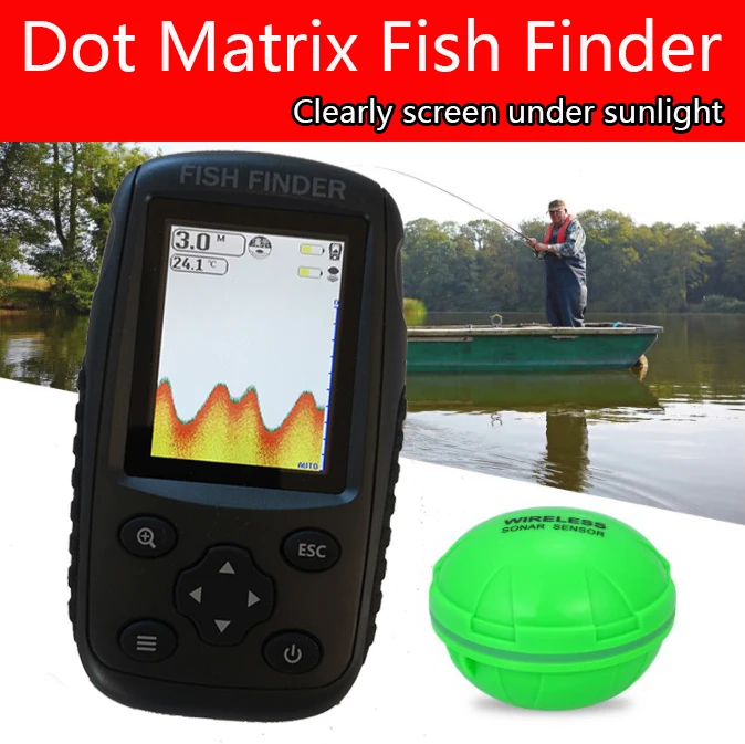 Новый Большой экран точечная матрица рыболокатор умный гидролокатор датчик