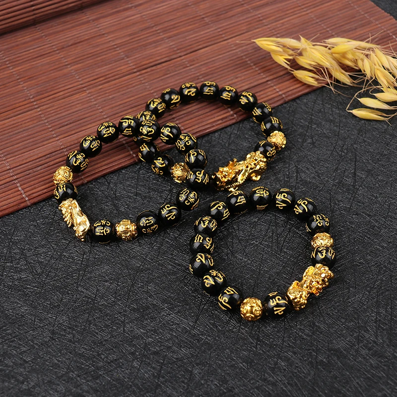 Унисекс мужские и женские браслеты с каменными бусинами китайский браслет Feng Shui