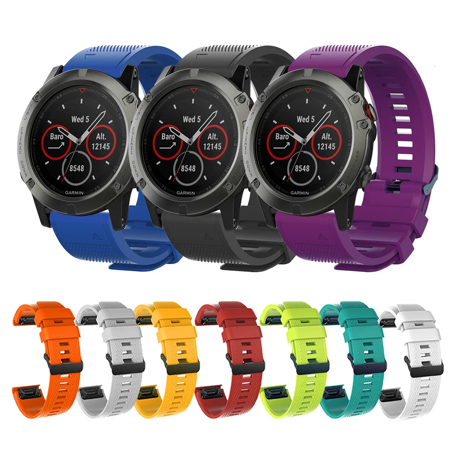 Силиконовый ремешок для наручных часов Garmin Fenix 6X 6S 5X 5 5S 3HR Forerunner 935 часы Quick Release Easy