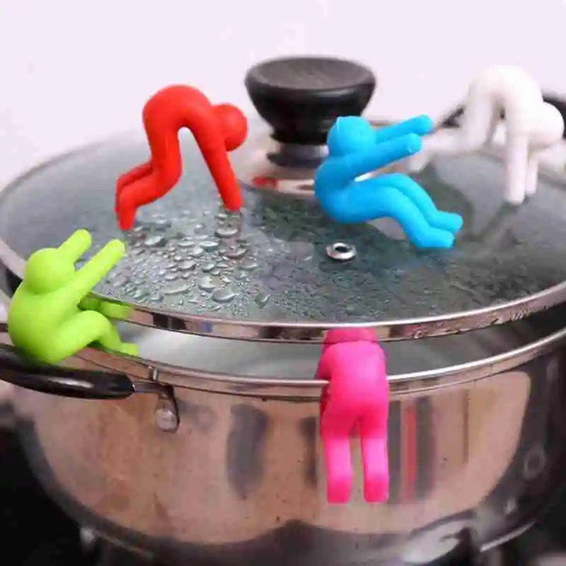 

Creative Anti Overflow Silicone Pot Lid Kitchen Tools Overflowing Holders Accessories Home Prevent Soup S0T2