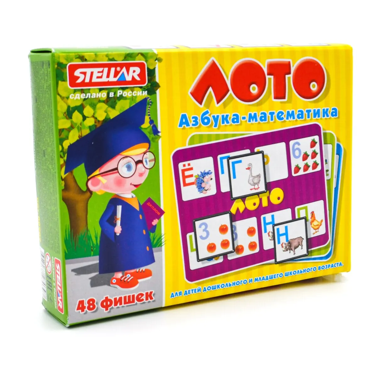Лото детское &quotАзбука-Математика&quot / развивающие игрушки от 3 лет Stellar Стеллар |