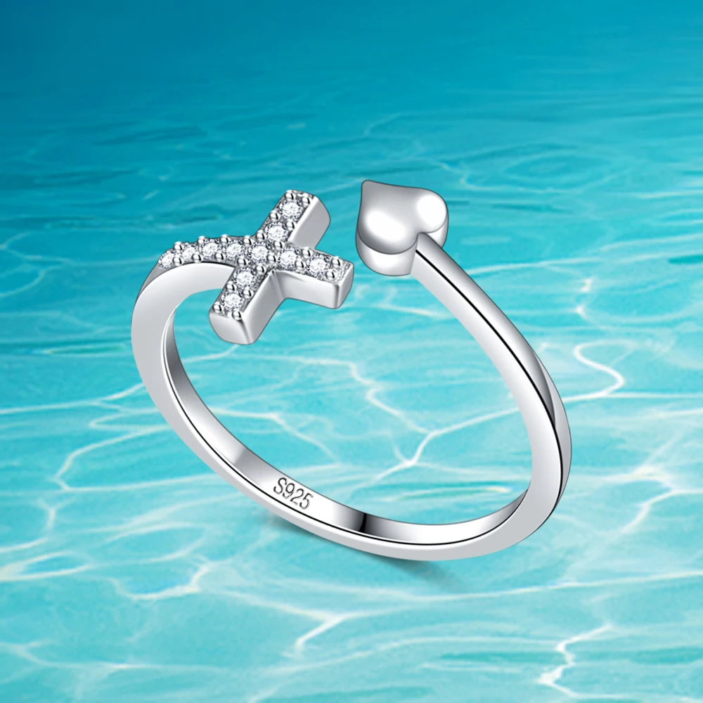 Женские Модные кольца из стерлингового серебра 925 пробы модный изменяемый Размер
